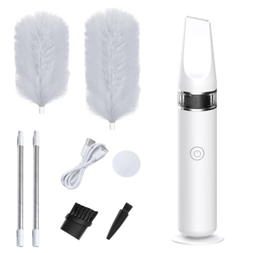 Spin Duster - 360 Grad Automatischer Staubsammler, Verstellbarer Federbürste | Motorisierte Spin -Reinigung, Leichtreinigungswerkzeug für Büro, Zuhause, Auto -Armaturenbrett, Möbel, Bücherregal