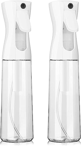 2 Stück Sprühflasche Haar, 300ml Kontinuierliche Sprühflasche Ultra Fine Mist Leeres Wassersprühflasche, Friseur Spray Flaschen, Auslaufsichere Spray Bottle für Haarstyling, Pflanzen, Reinigung