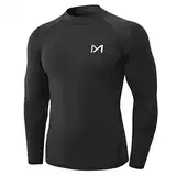 MEETYOO Kompressionsshirt Herren, Funktionsshirt Langarm Fitnessshirt Männer Atmungsaktiv Sportshirt Laufshirt für Laufen Sport Turnhalle