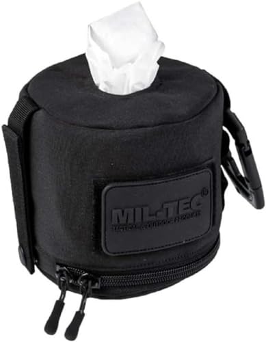 Mil-Tec Unisex – Erwachsene Molle Toilettenpapiertasche, Schwarz, One Size