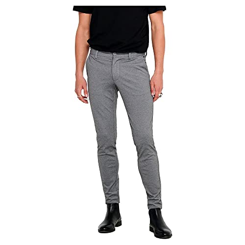ONLY & SONS Herren Hose 22010209 Medium Grey Melange 34-32