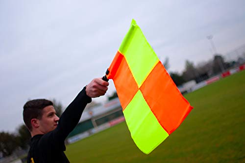 POWERSHOT Linienrichter/Schiedsrichter Fahnen - 2erSet - Linesman Flag - 100% WETTERFEST - Extrem leicht