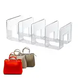 Quzente Regaltrenner Und Organizer Für Schränke, 4 Fächer Transparenter Schrank Regalteiler, Transparente Acryl Taschenaufbewahrung Kleiderschrank Trenner Für Handtaschen Geldbö en