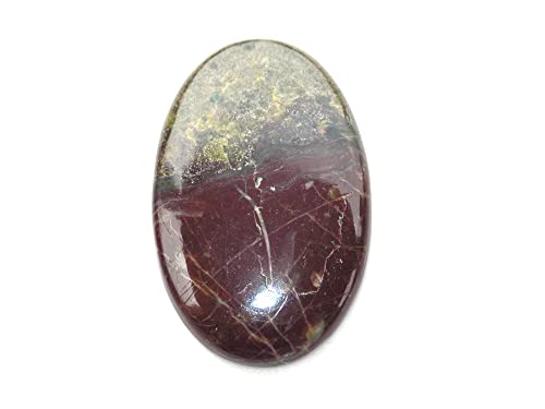 Drachenblutjaspis, Cabochon, ovale Form, 36 x 23 x 5 mm, 40 Karat natürlicher Drachenblut-Jaspis, 36 x 23 x 5 mm, Edelstein, Drachenblutjaspis, 36x23x5mm, Edelstein, Dragon Blood Jaspis