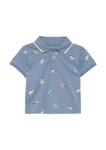 s.Oliver Poloshirt aus Baumwolle mit All-Over-Print blassblau 92