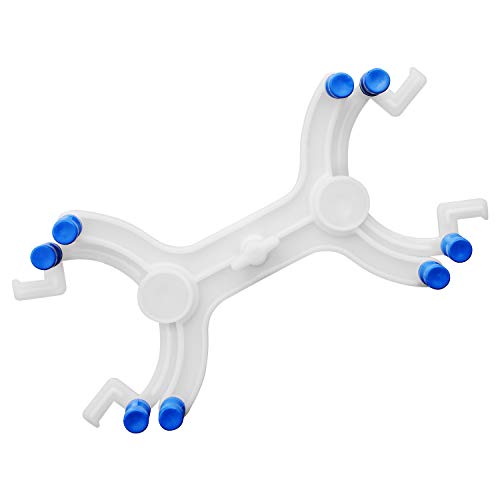 stonylab Doppel Bürette Klemme aus Kunststoff, Verstellbar Doppelte Bürette Klemme Schmetterlings-Stil Federbelastetes Laborzubehör, Plastic Double Burette Clamp für Labor