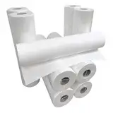 DE Healthcare Products – Ärztekrepp (9 Stück), 59 cm x 50 m, 2-lagig, je 40 cm vorperforiert, einzeln verpackt, saugstarke Ärzterolle, weiße Papierrollen als Liegenabdeckung