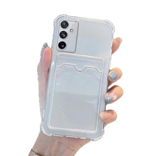 Miagon Brieftasche Hülle für Samsung Galaxy A03S,Kartenhalter Crystal Transparente Rückseite Handyhülle Kunststoffhülle Dünn Weiche TPU Stoßfeste Schutzhülle