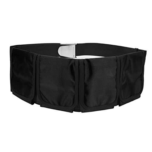 Tyenaza 4-Taschen-Oxford-Gewebe-Tauchgürtel, Verstellbar Und Robust, Unverzichtbar Zum Tauchen, Schnorcheln Und Freitauchen(Schwarz)