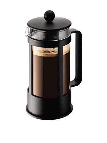 Bodum 1783-01 KENYA Kaffeebereiter (French Press System, Spülmaschinengeeignet, 0,35 liters) schwarz, 3 Cups