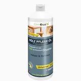 UNIVERSAL BIO Holzöl farblos (1L) - Vielseitiges Holzpflegeöl für Innen & Aussen - Geruchloses Möbelöl in Lebensmittelqualität - 100% natürliches Holz Öl aus Deutschland (V2)