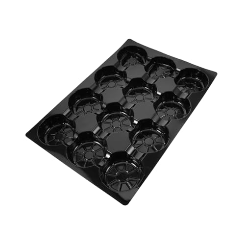 Ciieeo Obst -Display -Tablett mit einfach Platten Supermarkt Container Gestell Obsthalter Speichern Sie Displayhalter Obstteller Obstanzeigeplatte Obstschale Plastik Black