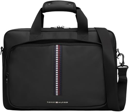 Tommy Hilfiger TH CORP COMPUTER BAG Laptoptasche Herren, Schwarz (Black), OS