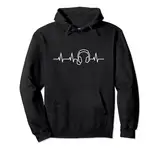 DJ Musik Herzschlag Kopfhörer DJane Disc Jockey Pullover Hoodie