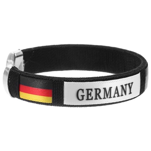 BESPORTBLE Armband Mit Deutschland-flagge: Fußballarmbänder Armbänder mit Flaggenmuster tragbare Armbänder Sport Schmuck Germany Fanartikel Em 2024