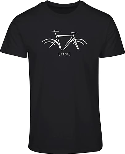 Fahrrad T-Shirt Herren : Ride - Fahrrad Sport Shirts Herren - Mountainbike Rennrad Shirt MTB Fahrrad-Trikot - Geschenk für Fahrrad-Fahrer (XL)