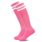 HYCLES 1/2 Paar Fußballsocken Kinder Sportsocken Schule Lange Fußball Socken Atmungsaktiv Elastische Socken für Mädchen Jungen von 3-6 Jahre