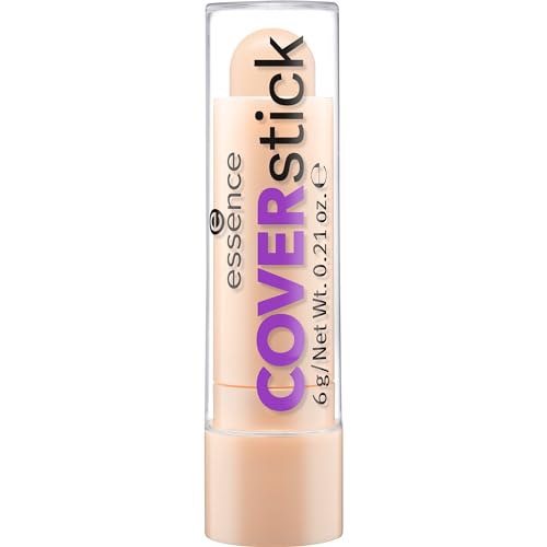 essence COVERstick, Abdeckstift, Nr. 10, Nude, mattierend, farbkorrigierend, matt, für unreine Haut, vegan, ölfrei, ohne Parfüm, ohne Alkohol, 1er Pack (6g)