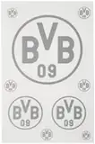 BVB Borussia Dortmund Aufkleber in Silber 3 Stück, Folie, 9 x 9 x 1 cm, 3 67140930