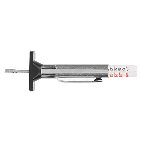 ZDETGU Auto Reifen-Profiltiefe 0-25mm Universal Digital Tiefentiester Tragbar mit Taschenclip für die Messung der Fahrzeugreifen (Homochromie angeschlossen und nicht rotierend)