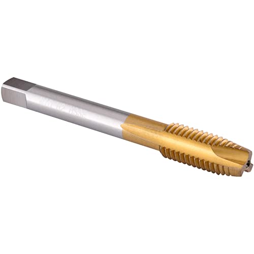 Burkit M10 Spiralspitze Gewindebohrer, HSS Titanbeschichtung M10 x 1,5 Spiralspitze Gewindebohrer