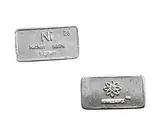 Nickelbarren klein, Nickel metallisch, Nickel 1 Gramm, Metall Nickel für Sammlung Elemente Periodensystem