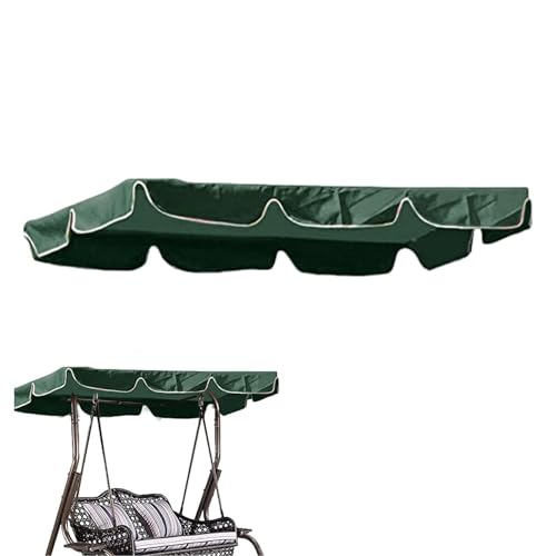 Ersatzdach für Hollywoodschaukel Dachbezug Sonnendach für Hollywoodschaukel 2/3 Sitzer, Wasserdicht, Winddicht, Reißfest, Anti-UV, Staubdicht Polyestertuch Dach für Gartenschaukel (190x132x15cm0