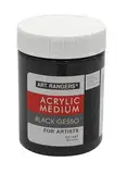 Paintersisters® Acryl Gesso Schwarz 500ml - Grundierung für Acrylfarben, Ölfarben + Alkydfarben, Primer für Leinwand Maltuch zum malen