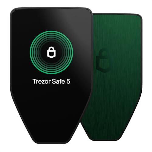 Trezor Safe 5 – Krypto-Hardware Wallet mit Secure Element und Passphrase, Farb-Touchscreen, Haptic Feedback, Bitcoin-Sicherheit, Unterstützt Tausende von Coins (Green Beryl)