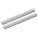 sourcing map 2 x GR5 Titan-Stange, Durchmesser 10 mm, Länge 100 mm, Metall, solide TC4 Titanlegierung, Rundstange für Modellflugzeug, Autos, Schiff, Heimwerker, Handwerk, Metallbearbeitung