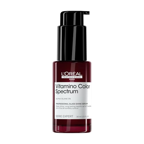 L'Oréal Professionnel Haarserum für ultrastarken Glanz bei allen Haartypen und sofortigen Glass Shine, Mit 5% Alpha-Silane, Vegan, Serie Expert, Vitamino Color Spectrum Glass Shine Serum, 30 ml