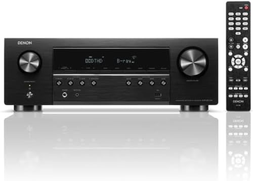 Denon AVC-S670H 5.2-Kanal AV-Receiver, Dolby Surround Sound, 6 HDMI Eingänge und 1 Ausgang, 8K HDMI, Bluetooth, WLAN, AirPlay 2, HEOS Multiroom, Alexa kompatibel, Schwarz