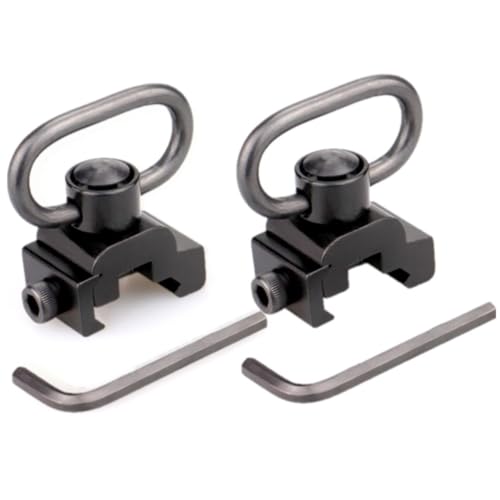 HOUSON 2PCS QD Sling Swivel，Schnell Detach Swivel Adapter Quick Release Sling Basis für 20mm Weaver Schienen