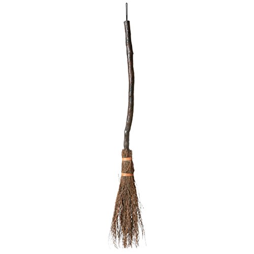 Amakando Hexenbesen Hexen Besen 90 cm Halloween Reisigbesen Walpurgis Strohbesen Witch Broom Hexe Accessoire