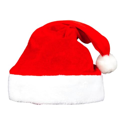 Cymwer 1 Stück Weihnachtsstrickmütze mit süßem Bommel, Weihnachtsmann, Weihnachtsmütze, Weihnachtsatmosphäre, Neujahrsparty, Kindergeschenk