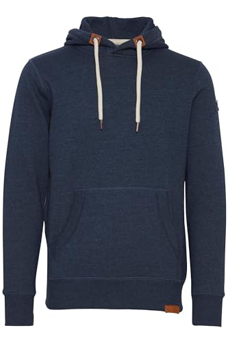 Solid TripHood Herren Kapuzenpullover Hoodie Pullover Mit Kapuze Und Fleece-Innenseite, Größe:L, Farbe:Insignia Blue Melange (8991)