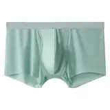 WKAYsIV Boxershorts Witzig Herren Flache Eckunterwäsche, dünne, atmungsaktive Viereck-Hose ohne Überschrift Herren Boxershorts Lustige (Green, L)