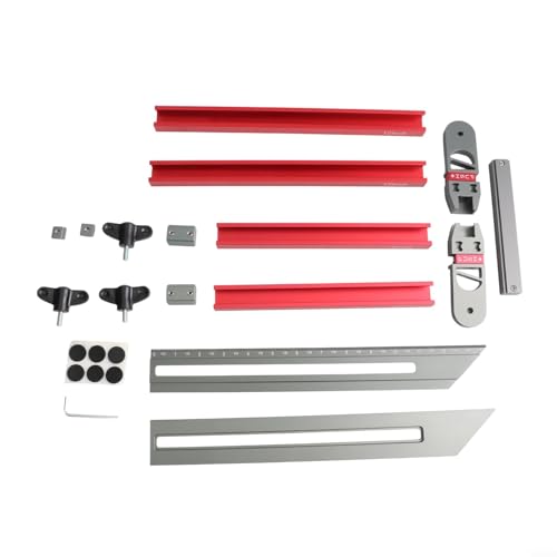Bulevisiter Treppenprofil-Schablonen-Messwerkzeug, Aluminiumstruktur mit handfestgezogenen Muttern, Nieten, Schrauben, verstellbare Länge 45 - 150 cm, geeignet für Treppeninstallation