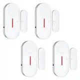 Kabellos Tür&Fensteralarm, Türfenstersensor Alarmsystem Sirene für Schränke, Wohnungen und Büro, Pack von 4