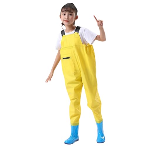 Regenhose Kinder, Unisex Kinder Matschhose Regenlatzhose Textilfutter Wind-und wasserdichte Regenhose Regenbekleidung Regenanzug Kinder Regenponcho Latzhose Kinder