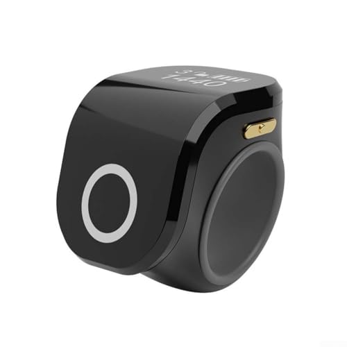 HpLive Smart Ring, Ringfingerzähler, wasserfester 4-stelliger Zähler für Gebetserinnerungen & mehr, einstellbar(black)
