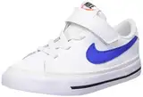 NIKE Court Legacy Sneaker, Weiß/Game Royal-Black, 19.5 EU