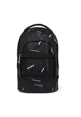 satch pack Schulrucksack ab 5. Klasse ergonomisch 30L Stauraum standfest Organisationstalent Ninja Matrix - Schwarz