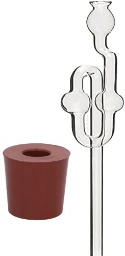 lilawelt24 Gummistopfen Stopfen Gummi Konisch Stecker Stöpsel Korken Gummistopper für Gärballons Steckdichtstopfen Lab Vollgummi Gärverschluss Gäraufsatz Gärspund (2+Gärrohr)