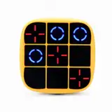 Tic Tac Toe-Spiel, Elektronische Handspielkonsole Tragbare Reisespiele Lehrreich Zappelspielzeug Puzzle-Brettspiel Geschenk für Kinder Erwachsene Alle Altersgruppen (Gelb)