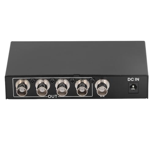 1 In 4 Out BNC Video Splitter, 1080P Full HDMI Video Splitter, BNC Video Splitter für Heimkino Video Meeting Multimedia Unterricht (EU-Stecker)