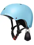 Skaterhelm,Fahrradhelm für Kinder,Jugendliche und Erwachsene,CPSC-zertifizierter Kinder-Fahrradhelm,Robuster Radhelm mit Verstellbarem Riemen für den Alltag,beim Skaten,BMX oder Longboarden