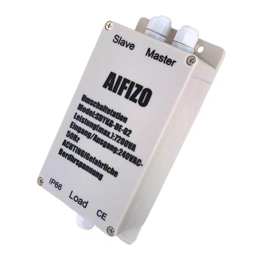 Netzvorrangschaltung Wohnmobil AIFIZO, Umschaltstation für Netzvorrangschaltung 32A 240V 7200VA, Umschaltstation für KFZ, Boot, Caravan, Outdoor, Umschalter Notstrom, Netzvorrangschaltung