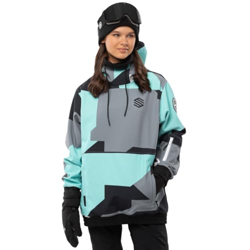 SIROKO - Snowboardjacke für Damen W1-W Ushuaia - M - Türkis/Grau