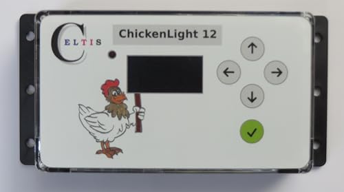 Generisch ChickenLight 12 intelligente Stallbeleuchtung für 12V, berechnet Sonnenaufgang und Untergang, sanftes Dimmen